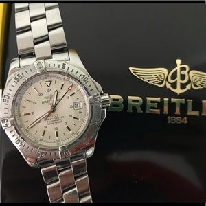 Breitling Colt Silver Steel Mens Watch A17380